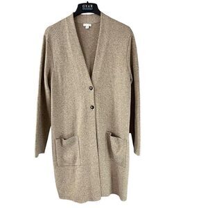 J. Jill Longer Length Two Button Cardigan Sweater Pockets Size Medium